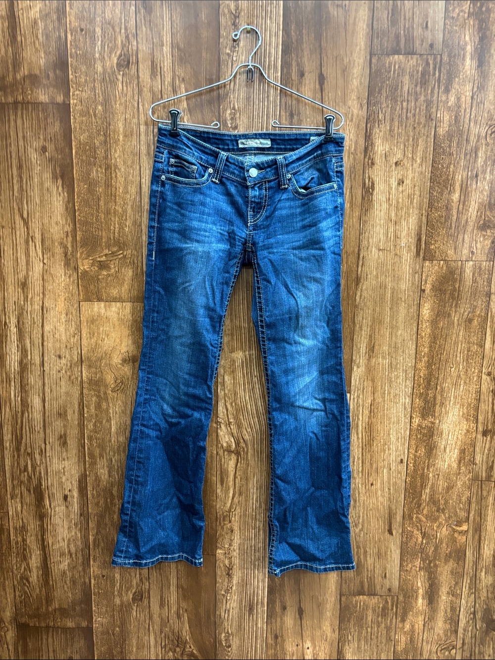 BKE Women's Blue Flare Denim Jeans